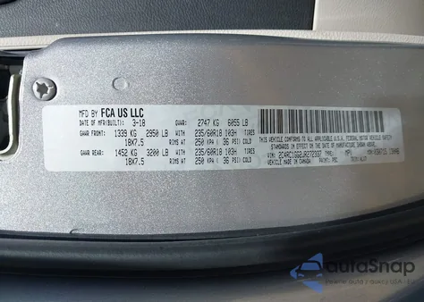 2018 Chrysler Pacifica Limited from USA, damaged, VIN 2C4RC1GG2JR272337